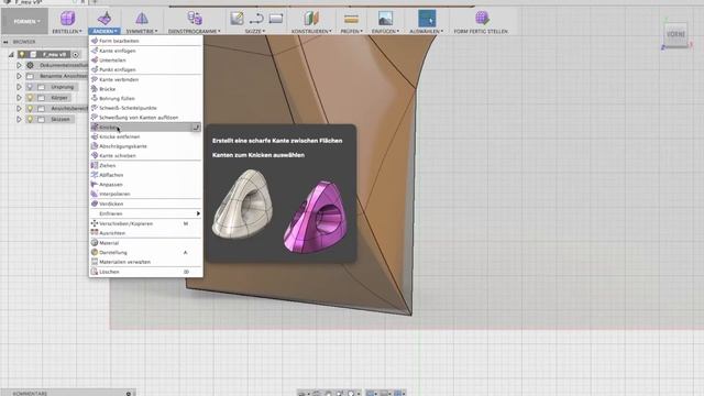 Fusion 360 - Crease Problem смотреть онлайн