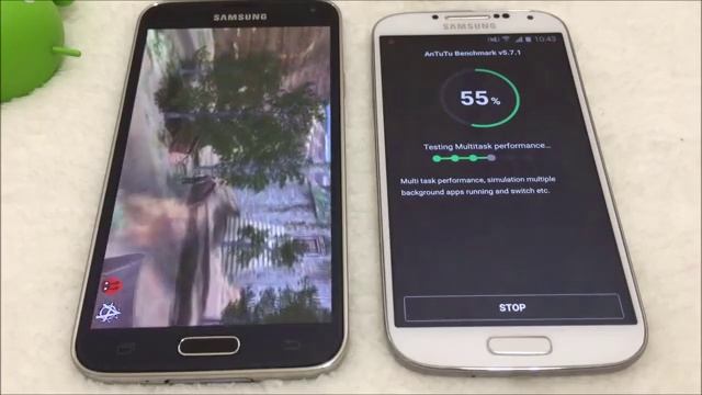 Antutu v5 Galaxy S4 v.s Galaxy S5 Android 5.0 Benchmark test 跑分 смотреть онлайн