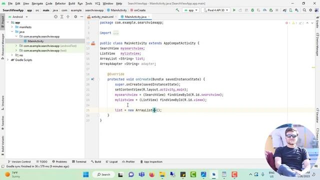Creating a Search Bar with ListView in Android: Tutorial смотреть онлайн