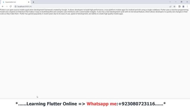 Expandable text in flutter | Expandable text widget in Flutter | flutter widgets #technicalencoder