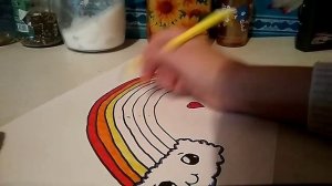 Рисунок 🌈Радуга🌈 фломастерами | Drawing rainbow falt-tip pens