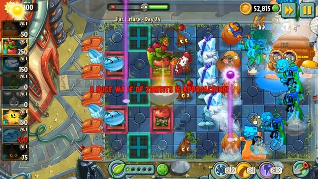 PLANTS VS ZOMBIES 2 It's About Time - Gameplay Walkthrough Part 51 - Far Future iOS/Android смотреть онлайн