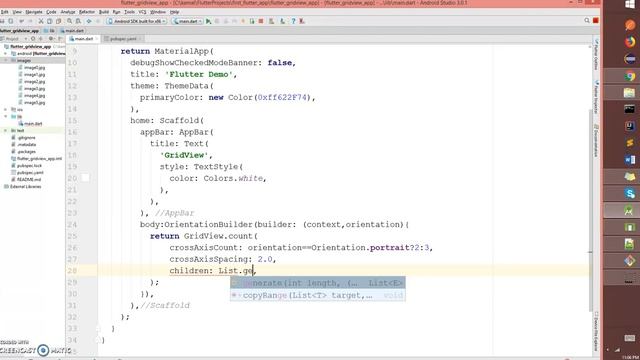 Flutter Tutorial - Flutter Grid View