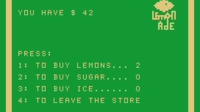 Lemonade Stand on the TI-99 смотреть онлайн