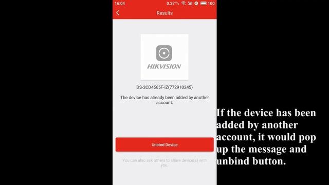 hikvision The device is added by other users смотреть онлайн