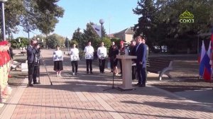 В поселке Целина Ростовской области торжественно открыли бюст первооткрывателю космоса