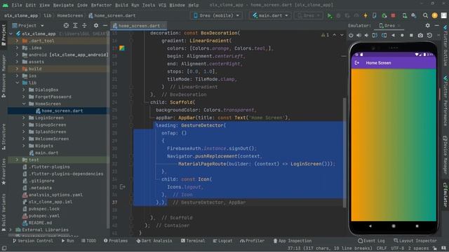 Flutter Gradient Background Tutorial | Build iOS & Android Firebase OLX Clone App