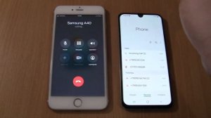 Incoming call & Outgoing call at the Same Time Iphone 6s Plus Gold+Samsung Galaxy A40