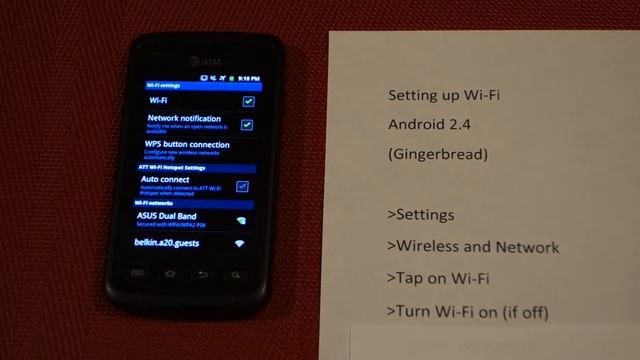 Android Tutorial Series - Setting Up Wi-Fi Network Android 2.3