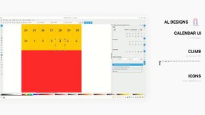 Mobile App UI Design | Clean Calendar UI | Inkscape