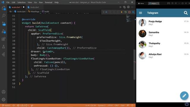 TELEGRAM UI IN FLUTTER || PART 2 || MAIN BODY AND THEME CHANGE || JOOKATE'S FLUTTER смотреть онлайн