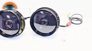 Фары круглые светодиодные 7D. NIVA тюнинг комплект фар светодиодный.