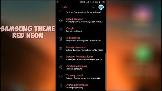 | Samsung•Theme | RED NEON N/O