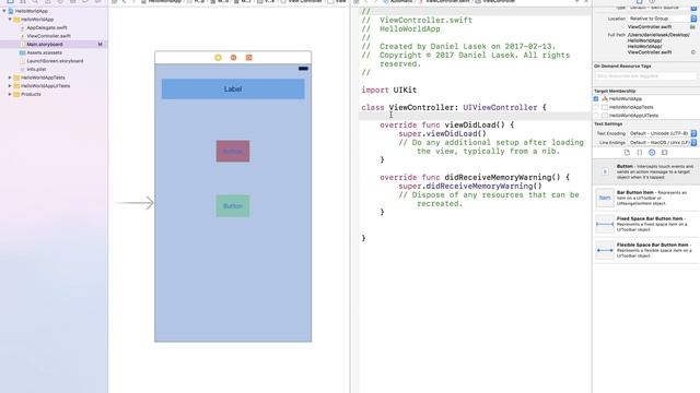HowTo: Make a Hello World App in xCode 8 (Swift 3.0) смотреть онлайн