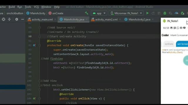 #2 intent put & get data first screen to second screen in android Studio/ Aauraparti