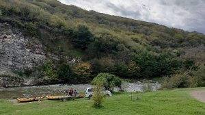 2023, октябрь, Грузия, 5-й день (сплав) - р. Храми (Кция) - нижний участок ч.1