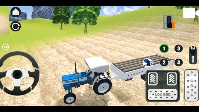 Indian tractor trali driving game Indian tractor simulator Indonesia gameplay tractor wala 3D game смотреть онлайн