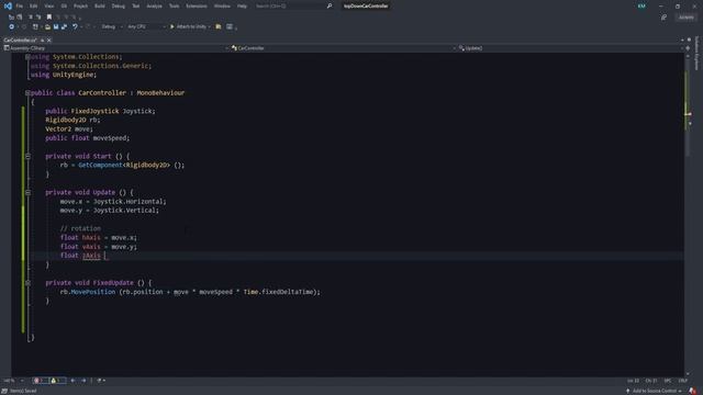2D Car Movement with Joystick Controls in Unity смотреть онлайн