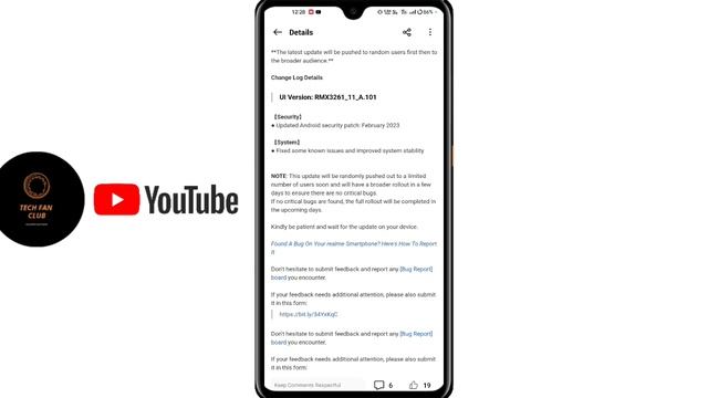 Realme C21y New software update February 2023/Realme C21y New System update a.101/C21y Android 12 ?
