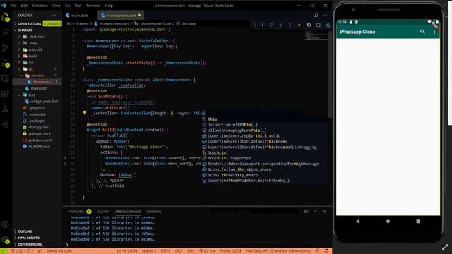 Flutter Chat App - AppBar and TabBar with TabView (Fragment in Flutter)🔥🔥 || Whatsapp Clone #1