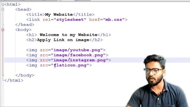 Connect Website by Image Link | HTML Free Course | by Rahul Chaudhary