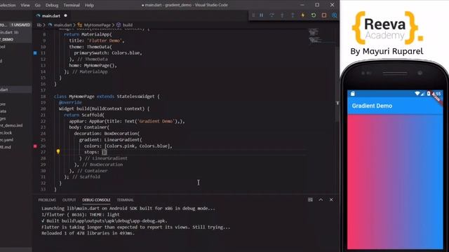 Linear Gradient | Flutter Tutorial | Learn Flutter with Mayuri Ruparel