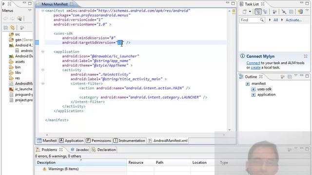 Android Programming Tutorial: 27 - Menus -  Part - 1 (Options Menu - Action Bar)