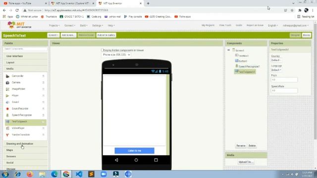 Create a Speech to Text app in MIT app inventor смотреть онлайн