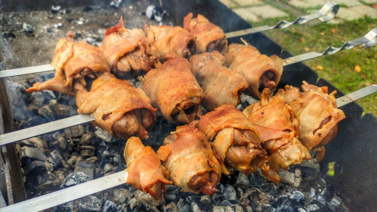 Соевый маринад для шашлыка на мангале из ПТИЦЫ ДРОЗД видео рецепт