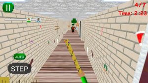 (HARD MODE) BEST TIME 01:02 Player as Baldi! | Play for Angry Teacher Merry Christmas