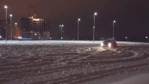 Cadillac CTS 3.6 AWD snow drift