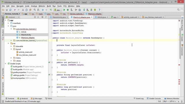 Android Tutorial #16 Custom Listview 1 (Android Development Tutorial) смотреть онлайн