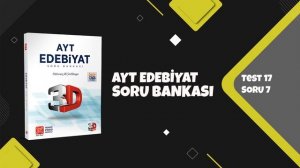 AYT Edebiyat Soru Bankası Bölüm 8 Test 17