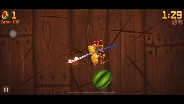 Fruit Ninja, Gameplay Walkthrough Level 1, Slicing Fruits (ios,Android) смотреть онлайн
