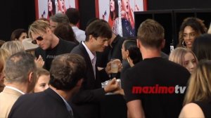 Ashton Kutcher High Fives Mila Kunis "The Spy Who Dumped Me" World Premiere