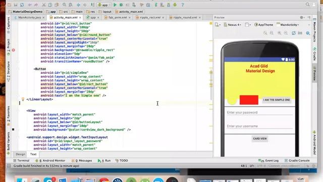 Android Material Design Tutorial | Android Material Design Training Video | Material Design Tutoria