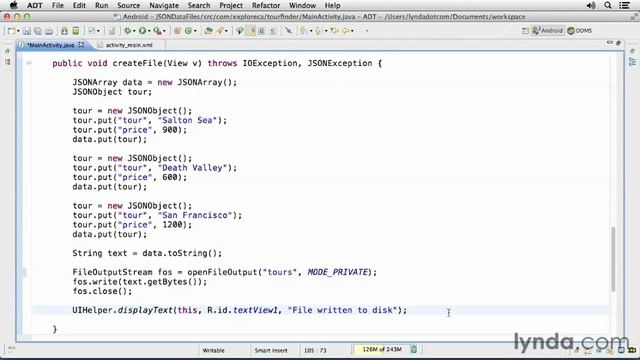 03 02 jsondata Android SDK Local Data Storage