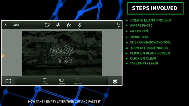 NEON GLOW TEXT EFFECT ON ANDROID || PS TOUCH  || NEW TRICKS #NEONTEXT