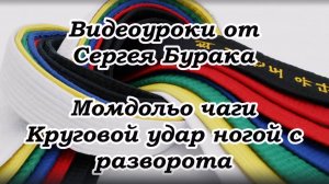 Видеоуроки от Сергея Бурака. Момдольо чаги. Круговой удар ногой с разворота.