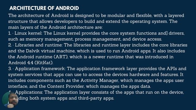 Android Architecture of Android Libraries Part 1:11 #viral #android #artificialintelligence