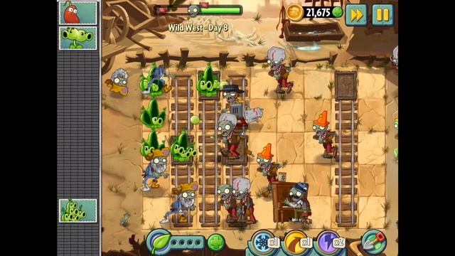 Plants vs Zombies 2 | Wild West Day 8 | Walkthrough *old version* смотреть онлайн