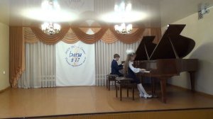 Гендель "Кончерто Гроссо" g-moll, IV часть. Сергеева Настя, Леонов Леонид 9 лет, 3 класс