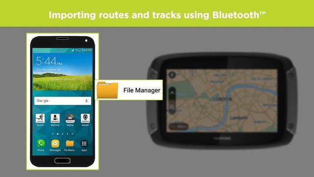 Importing tracks and routes to your RIDER using Bluetooth™ смотреть онлайн