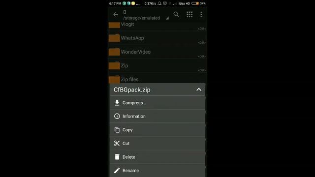 How to extract zip file using zarchiver on Android