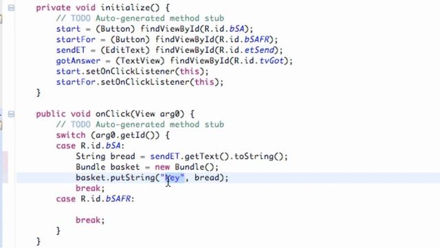 Android Application Development Tutorial - 47 - Passing a String between Activities