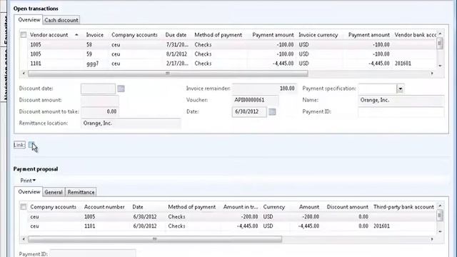 Dynamics AX 2012 - Vendor Payment Journal