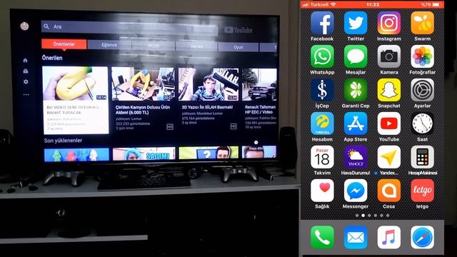 JVC LT-50VU73T iphone & android mirror screen telefon görüntüsünü smart tv ye aktarmak phone on tv смотреть онлайн