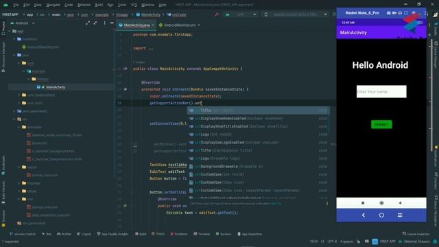 বাংলায় Android App Development Tutorial Zero to Advance 23 | Class 13 |Custom ActionBar| CodePro Br