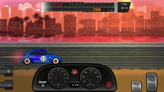 Pixel Car: Reckless Cafe Racer Gameplay || Gameflowzone смотреть онлайн