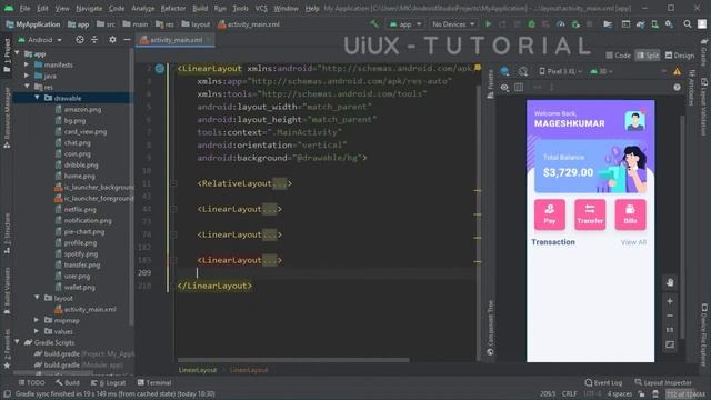 Android UI Design Tutorial | Modern Wallet Dashboard UI Design | UiUX Tutorial